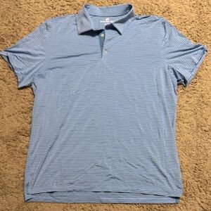 Southern Tide Light Blue Striped Polo Sz XXL